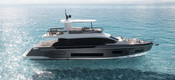 A render of the new Azimut 62 FLY