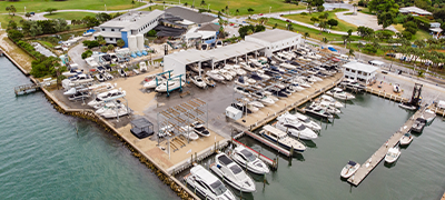 Overhead view of the Sarasota marina