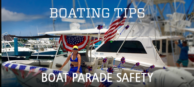  woman standing on the decorated for parade boat