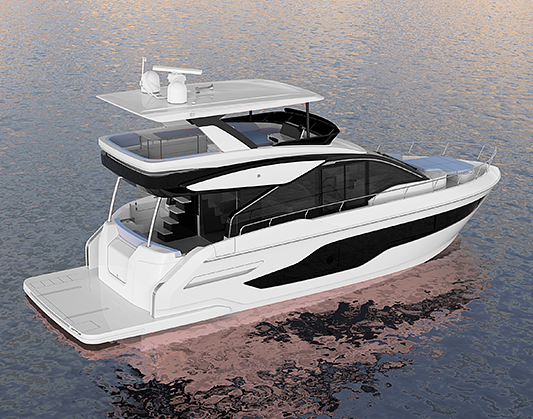 Cruisers Yachts 50 FLY render